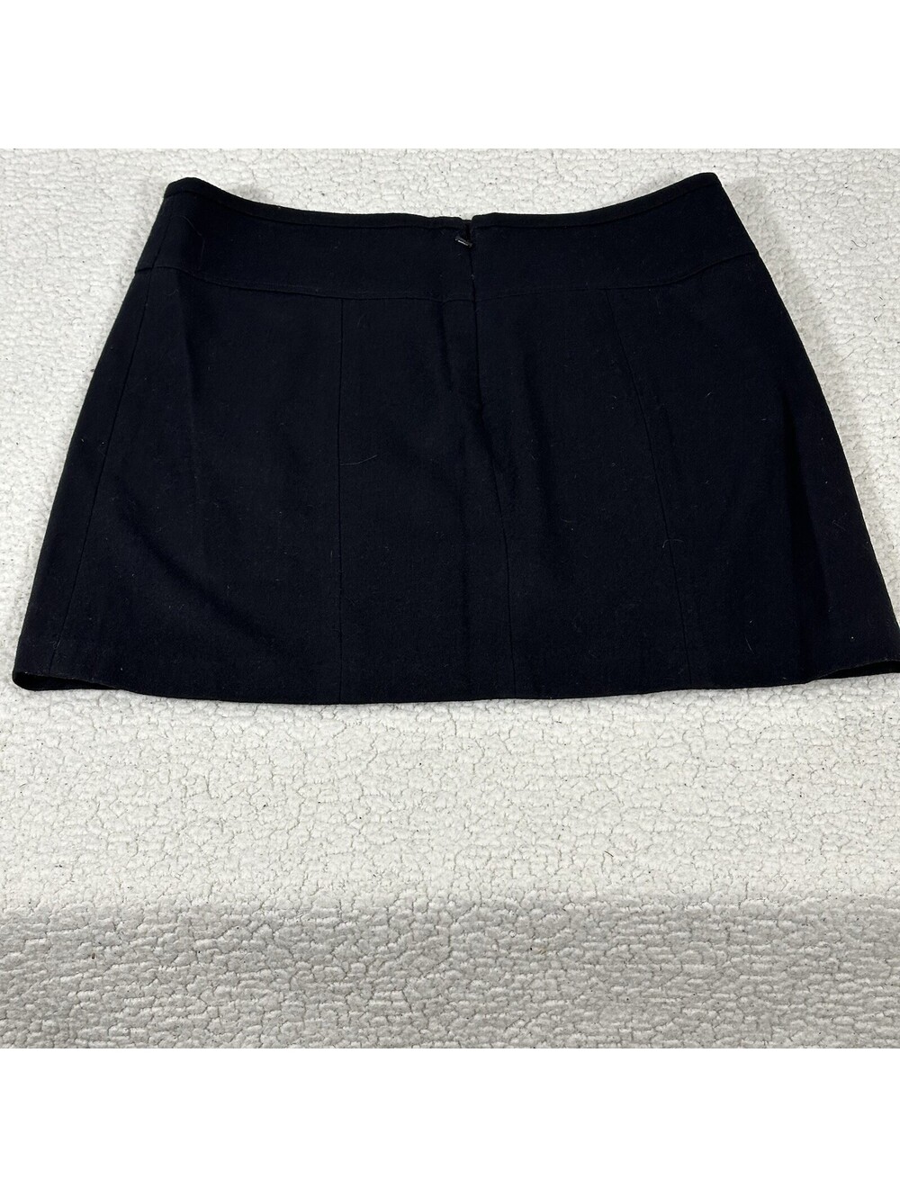 Kenar Womens Size 12 Black A-Line Rear Zip Lined Skirt With Front Zippers